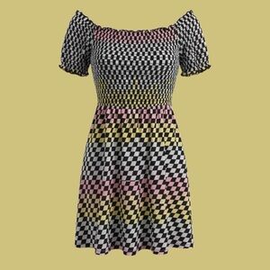 Hot Topic Pastel Checkerboard Dress